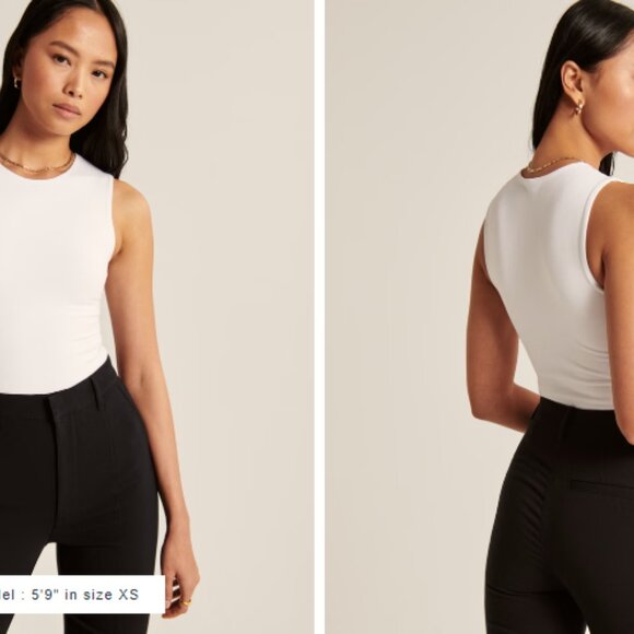 Abercrombie Cotton Seamless Fabric Crew Tank Bodysuit - Picture 5 of 5